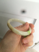 Load image into Gallery viewer, 54.7mm Certificated Type A 100% Natural yellow oval  jadeite jade bangle AC37-8526
