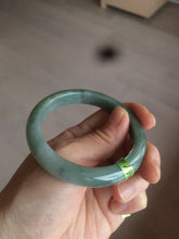 Load image into Gallery viewer, 54.6mm certified type A 100% Natural dark green/brown Jadeite Jade bangle Z87-7247
