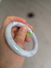 Load image into Gallery viewer, 54mm certifed 100% natural certified white/light purple jadeite jade bangle AC43-5953
