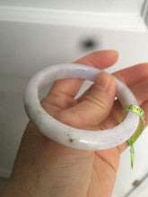 Load image into Gallery viewer, 54mm certifed 100% natural certified white/light purple jadeite jade bangle AC43-5953
