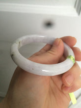 Load image into Gallery viewer, 54mm certifed 100% natural certified white/light purple jadeite jade bangle AC43-5953
