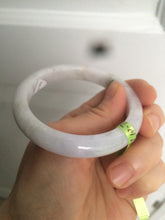 Load image into Gallery viewer, 54mm certifed 100% natural certified white/light purple jadeite jade bangle AC43-5953
