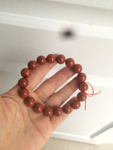 Load image into Gallery viewer, 10-11.9mm 100% natural red agate bracelet CB33
