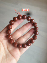 Load image into Gallery viewer, 10-11.9mm 100% natural red agate bracelet CB33
