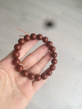 Load image into Gallery viewer, 10-11.9mm 100% natural red agate bracelet CB33
