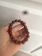 Load image into Gallery viewer, 10-11.9mm 100% natural red agate bracelet CB33

