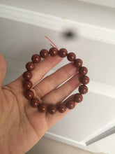 Load image into Gallery viewer, 10-11.9mm 100% natural red agate bracelet CB33
