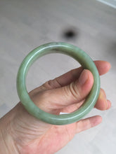Load image into Gallery viewer, 56.7mm certified 100% Natural green/yellow/brown nephrite Jade bangle HE56-8451
