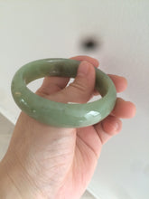 Load image into Gallery viewer, 56.7mm certified 100% Natural green/yellow/brown nephrite Jade bangle HE56-8451
