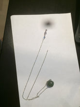 Load image into Gallery viewer, 12.7x13.6mm Type A 100% Natural dark green/blue/gray nephrite Jade vintage style bead pendant necklace HT47
