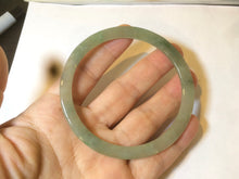 Load image into Gallery viewer, 58.5mm Type A 100% Natural icy light green super thin style Jadeite bangle L138
