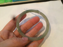 Load image into Gallery viewer, 58.5mm Type A 100% Natural icy light green super thin style Jadeite bangle L138
