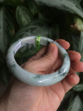 Load image into Gallery viewer, 58.2mm certified type A 100% Natural green/white/purple Jadeite Jade bangle Z97-6205
