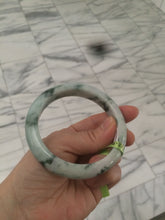 Load image into Gallery viewer, 58.2mm certified type A 100% Natural green/white/purple Jadeite Jade bangle Z97-6205
