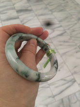 Load image into Gallery viewer, 58.2mm certified type A 100% Natural green/white/purple Jadeite Jade bangle Z97-6205
