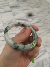 Load image into Gallery viewer, 58.2mm certified type A 100% Natural green/white/purple Jadeite Jade bangle Z97-6205
