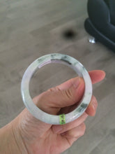 Load image into Gallery viewer, 58.6mm certified type A 100% Natural green/white/purple Jadeite Jade bangle Z96-6204
