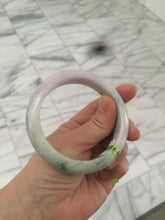 Load image into Gallery viewer, 58.6mm certified type A 100% Natural green/white/purple Jadeite Jade bangle Z96-6204
