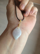 Load image into Gallery viewer, 100% natural type A jadeite jade Willow leaves pendants AB72
