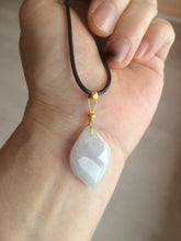 Load image into Gallery viewer, 100% natural type A jadeite jade Willow leaves pendants AB72
