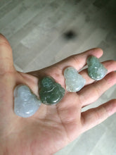 Load image into Gallery viewer, 100% Natural white green happy buddha jadeite Jade pendant necklace AD57
