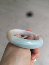 Load image into Gallery viewer, 57.8mm 100% certified natural  light green/blue/yellow jadeite jade bangle S27-3228
