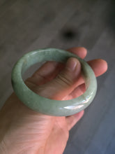 Load image into Gallery viewer, 54.5mm Certified Type A 100% Natural watery light green jadeite jade bangle D61
