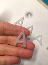 Load image into Gallery viewer, 100% natural icy watery jadeite jade Initial letter A pendant necklace Y125
