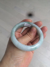 Load image into Gallery viewer, 52.5mm Certified type A 100% Natural green white Jadeite Jade bangle A77-2424
