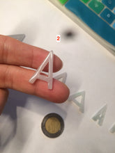 Load image into Gallery viewer, 100% natural icy watery jadeite jade Initial letter A pendant necklace Y125
