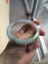 Load image into Gallery viewer, 56.4mm Type A 100% Natural light green  Jadeite Jade bangle Q32
