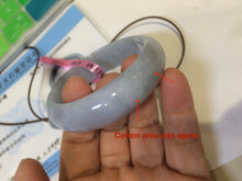 Load image into Gallery viewer, 51.5mm certificated Type A 100% Natural light green/blue/gray Jadeite Jade bangle AD17-5464
