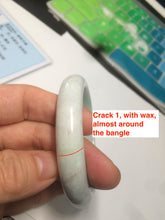 Load image into Gallery viewer, 55.5 mm Certified type A 100% Natural sunny green/white (白底青)/purple Jadeite bangle H160-1843
