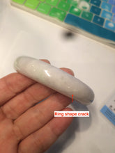 Load image into Gallery viewer, 56.3mm certified 100% natural Type A light green/white jadeite jade bangle AR65-7520

