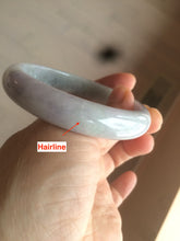 Load image into Gallery viewer, 55.5mm certified Type A 100% Natural light green Jadeite Jade bangle D66-9679
