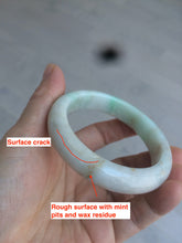 Load image into Gallery viewer, 54.4mm certified type A 100% Natural sunny green/white/brown jadeite jade bangle AT19-3318
