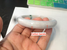 Load image into Gallery viewer, 61mm certified type A 100% Natural sunny green/white Jadeite Jade bangle AQ23-9961
