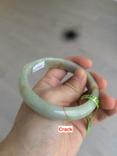 Load image into Gallery viewer, 58.5mm certified 100% natural green/yellow  jadeite jade bangle AE44-8521
