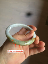 Load image into Gallery viewer, 59mm Certified Type A 100% Natural white/yellow/green Jadeite Jade bangle D59-0575
