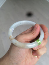 Load image into Gallery viewer, 57mm certificated type A 100% Natural light green yellow Jadeite Jade bangle AD84-5745
