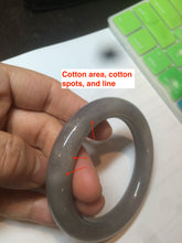 Load image into Gallery viewer, 51.8mm 100% natural smoky purple/gray Quartzite (Shetaicui jade) round cut bangle XY6
