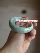 Load image into Gallery viewer, 56.3mm certified 100% natural Type A light green/white jadeite jade bangle AB88-1153
