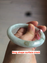 Load image into Gallery viewer, 55.4mm certified 100% natural green white jadeite jade bangle D1-1393

