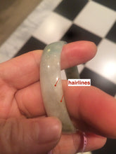 Load image into Gallery viewer, 52.3mm certified jadeite jade bangle green/yellow thin style small hand L14-3899
