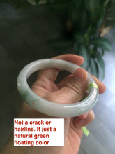 Load image into Gallery viewer, 56.4mm Type A 100% Natural light green  Jadeite Jade bangle Q32
