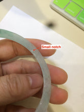 Load image into Gallery viewer, 58.6mm Certified Type A 100% Natural icy watery green super thin style Jadeite bangle M52
