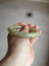 Load image into Gallery viewer, 59mm 100% Natural yellow/brown round cut nephrite Jade bangle HF5
