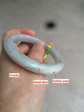 Load image into Gallery viewer, 54.5mm 100% natural Type A green/white with red floating flowers jadeite jade bangle AK3-1387
