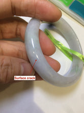Load image into Gallery viewer, 56mm certified type A 100% Natural white/light green jadeite jade bangle AC10-6859
