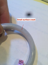 Load image into Gallery viewer, 53.1mm Certified Type A 100% Natural light green/white authentic Jadeite Jade bangle R43-0004
